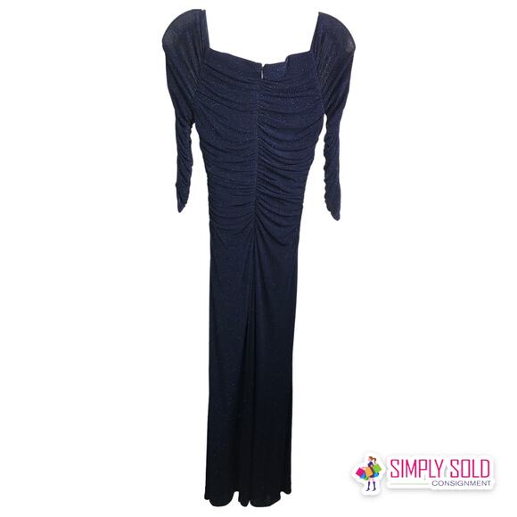 Laundry by Shelli Segal Women's Gown‎ Dress Jersey Sequin Maxi Evening 2 - Picture 4 of 16